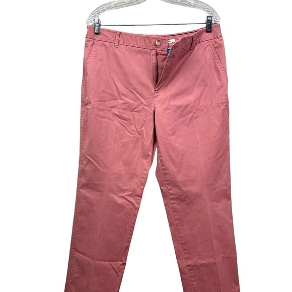 L.L Bean Favorite‎ Fit Jeans Straight Stretch Pockets Zip Fly Salmon Women Sz 34 - Picture 3 of 8